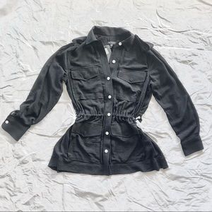 ☆Rag & Bone Black Blouse with String Waistbelt☆